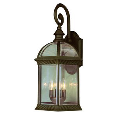 Trans Globe Lighting 44182 BC 4 Light Coach Lantern in Black Copper